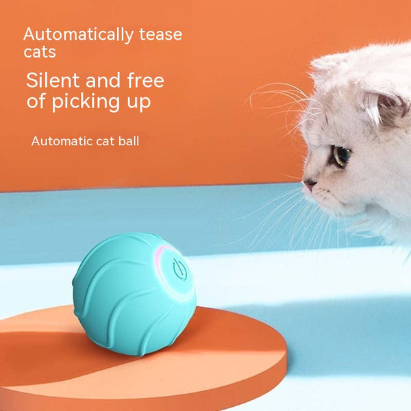 Smart Cat Toys Rolling Ball Pet Cat Owner Interactive Pets Toys Automatic Bouncing Ball USB Self Hi Teasing Kittens Jumping Ball - YooSwift