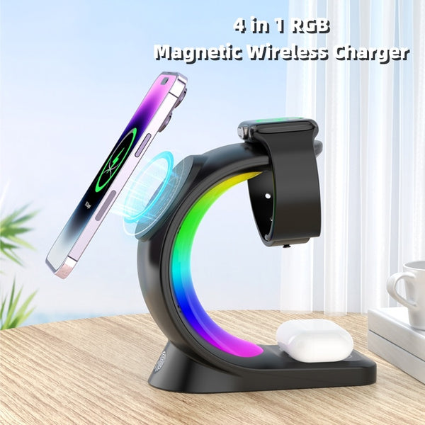 Ultimate 4-in-1 Magnetic Wireless Charger | Fast Charging Station