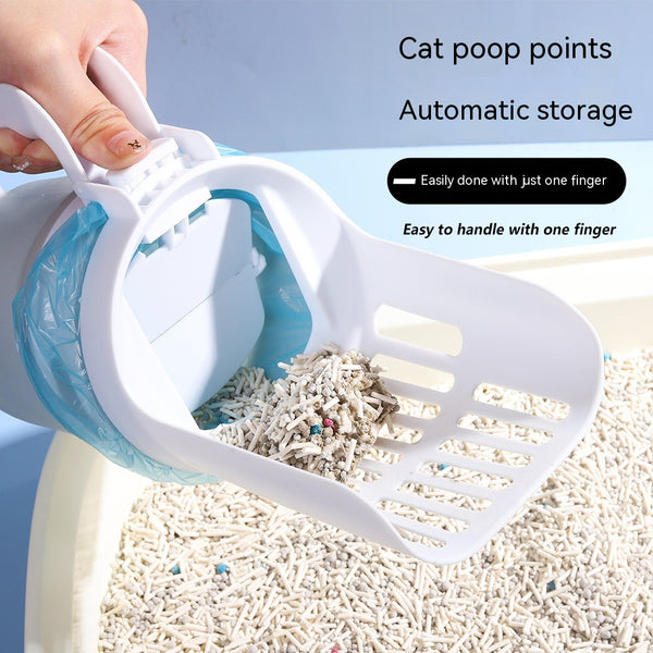 Upgrade Widen Cat Litter Shovel Scoop With Refill Bags Large Cat Litter Box Self Cleaning Cat Waste Bin System Pet Supplies Pet Products - YooSwift