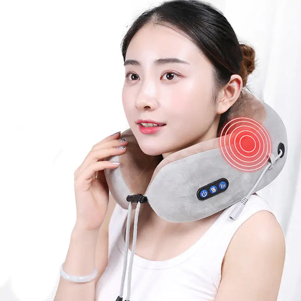 Shiatsu Bliss: U-Shaped Portable Electric Neck Massager Pillow